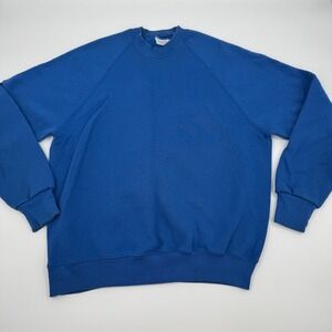 Vintage Santee Sweats by Pluma Royal Blue Crewneck Sweatshirt Mens Large USA